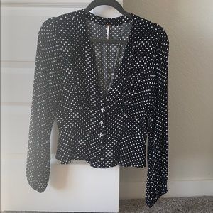 Free People button down V Neck